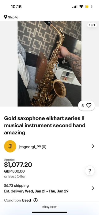 Saxofoon elkhart series-ll 0043551