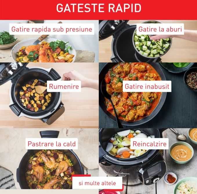 Multicooker inteligent sub presiune Tefal Cook4me Touch CY912831