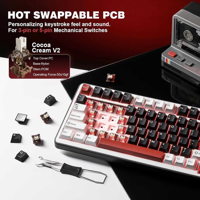 Безжична механична клавиатура YUNZII B75 PRO Hot-Swap (Нова)