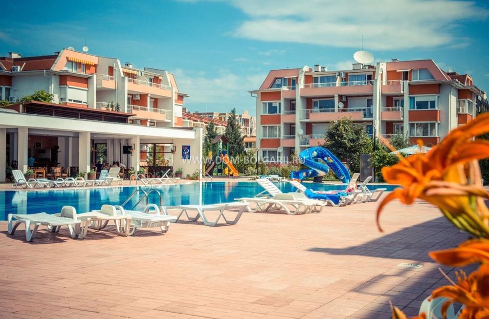 3-стаен апартамент/350 м от плажа/басейн с детска пързалка/до 7човека