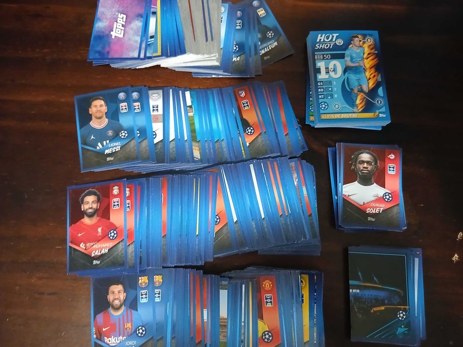 Шампионска лига 2021/22 топс/topps пълен комплект стикери