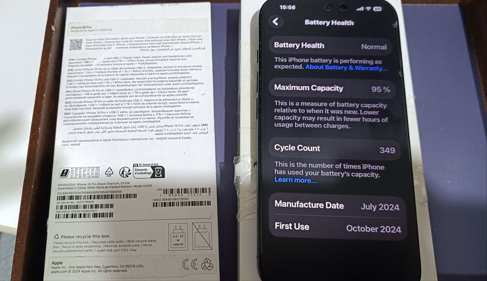 iPhone 16 PRO Black Titanium 512