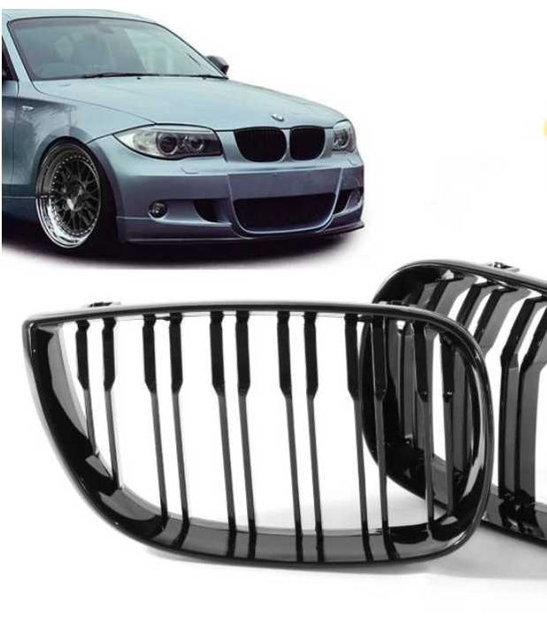 бъбреци БМВ Е87 Решетки Двойни Черни гланц BMW E87 Решетка тунинг