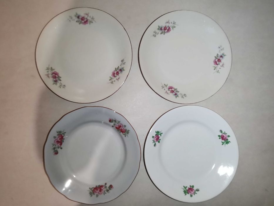 16 стари български порцеланови чинии