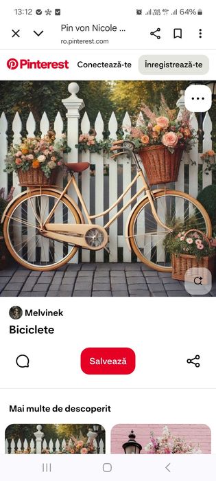 Bicicletă pentru decor plante