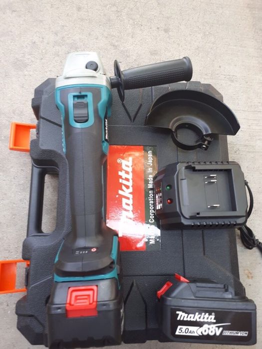 Нов Професионален Акумулаторен Ъглошлайф Makita 125мм 5ah Макита Флекс