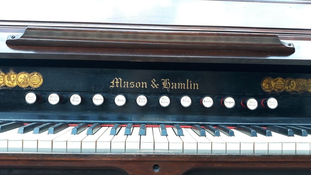 Harmonium Mason&Hamlin Orgă de biserică pianină mecanică cu pedale