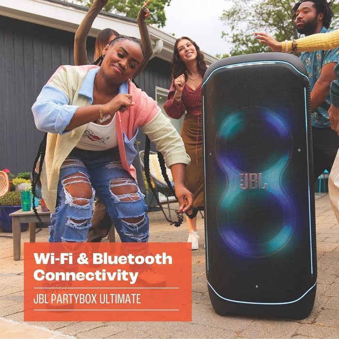 ПРОМО Нова 2г Гаранция Bluetooth Мощна 1100 W Аудио Система Караоке Тонколона JBL PartyBox ULTIMATE