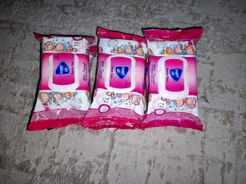 Влажные салфетки 72 шт