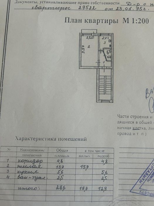 1 комнатная квартира