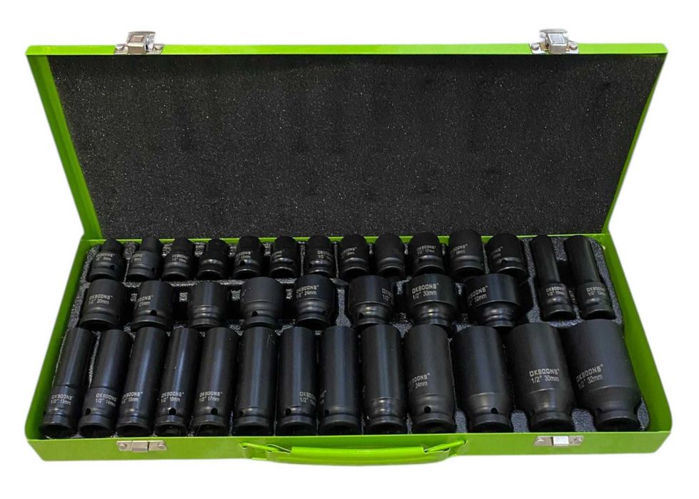 Ударни Вложки 1/2" 35 Части - стандартни + дълбоки вложки