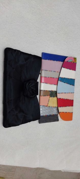 Geanta plic, neagra /multicolora