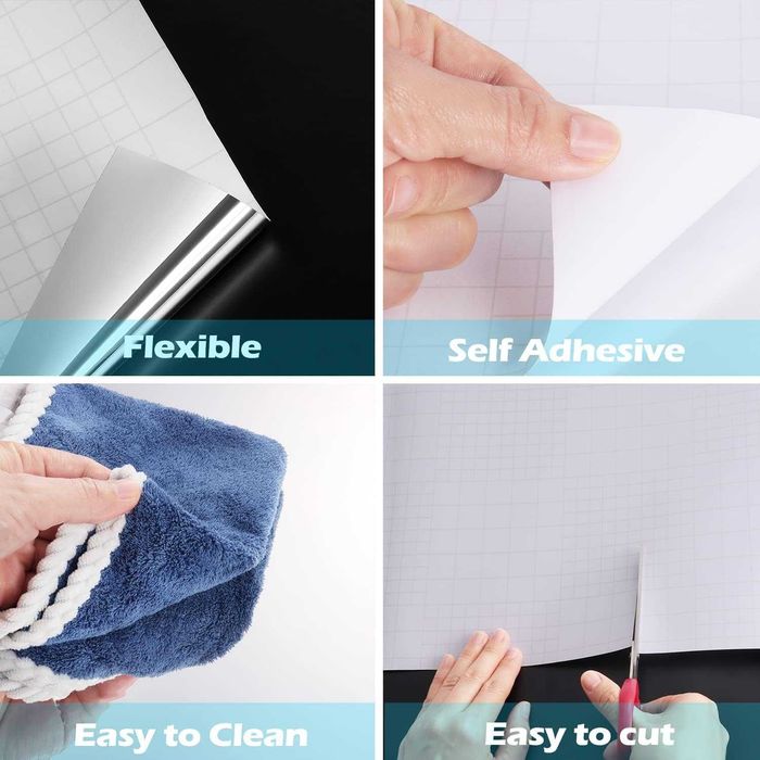 Folie adeziva tip oglinda pentru perete si mobila, rola 30 cm x 7 m, efect reflectorizant, argintiu metallic - Livrare GRATUITA !