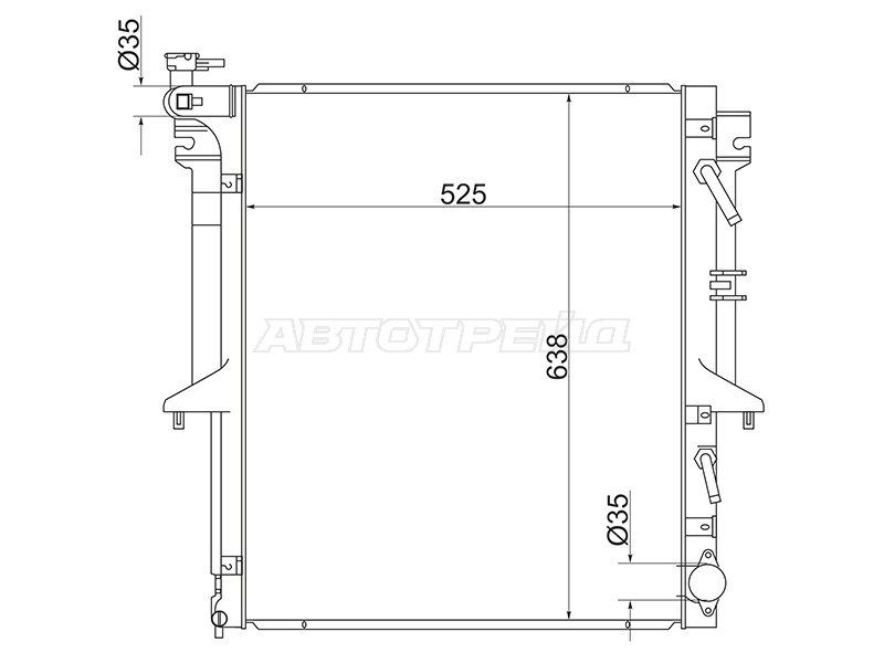 Радиатор Mitsubishi Pajero sport