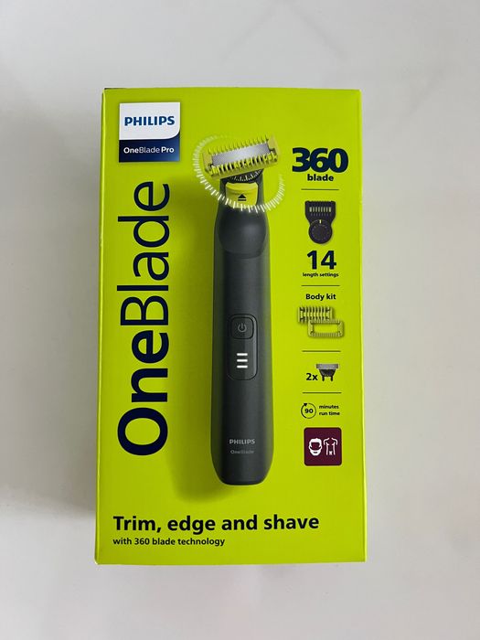 Aparat hibrid de bărbierit Philips OneBlade Pro 360 – Nou, pachet complet