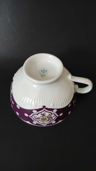 Порцеланов троен сет за чай/дълго кафе