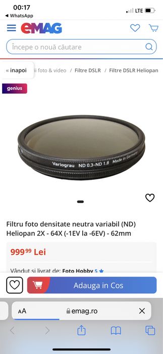 Filtre ND Var Polarizare B+W Heliopan Tiffen Nikon Hoya 67mm 72mm 82mm