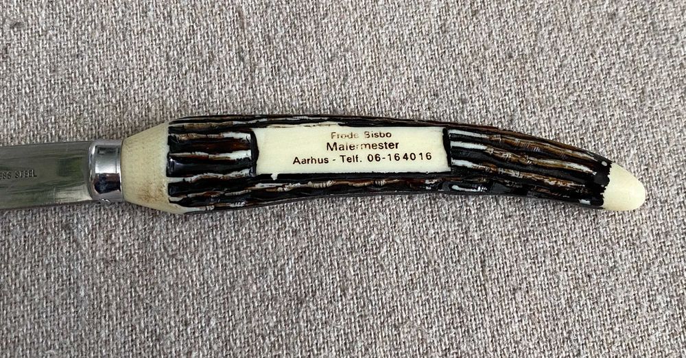 Cutit cu lama dubla de 15 cm - vechi - colectie - cadou