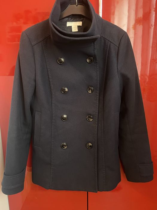 Palton fete bleumarin