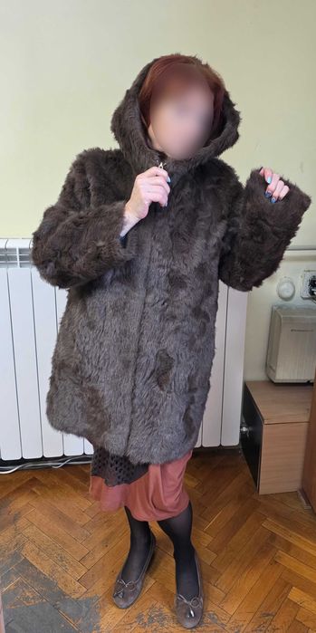 Италианско кожено палто с ДВЕ лица