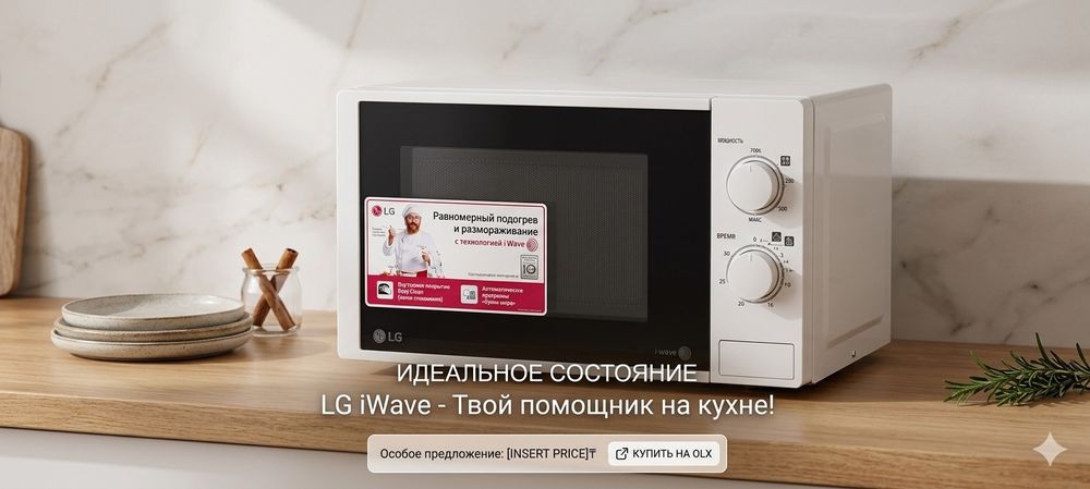Абсолютно новая микроволновка LG