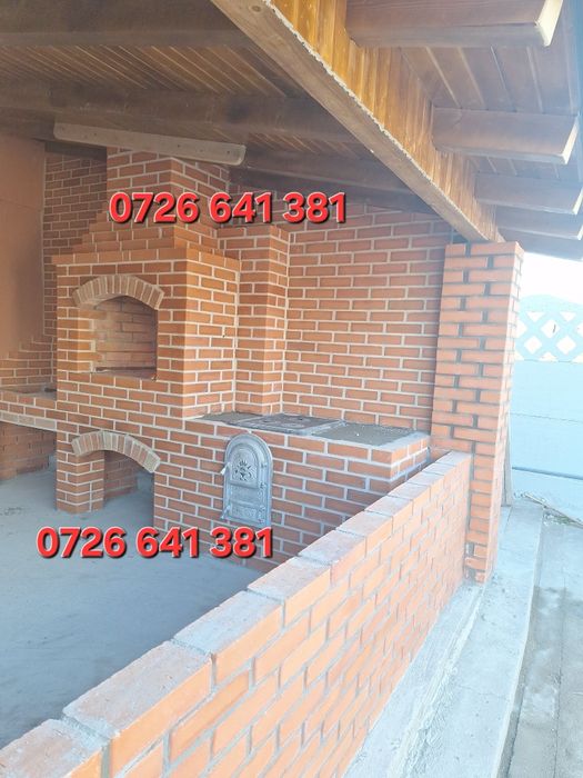 Gratar rustic de cărămidă plita țărănească cuptor de pâine afumături m