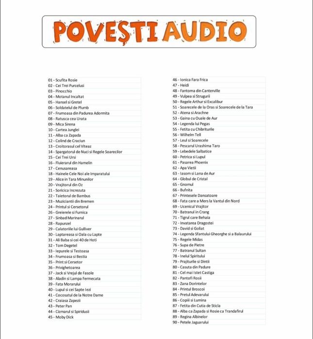 Colectie Completa Povesti Audio Litera