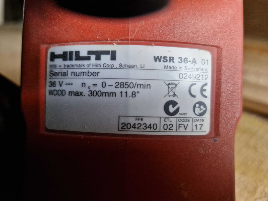 Hilti wsr 36-A.AVR