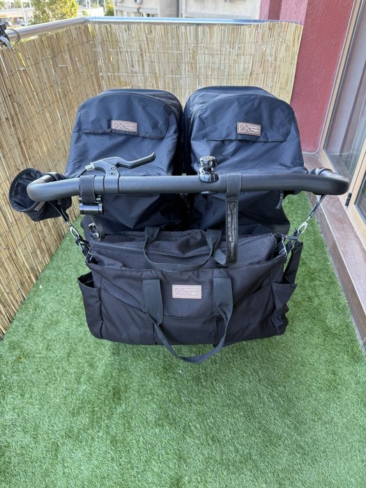 Количка за близнаци Mountain Buggy Duet v3 black , Маунтайн Бъги дует