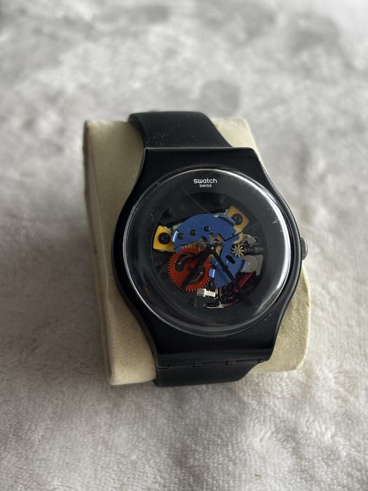 Класически Swatch Gent Skeleton – Черен (V8 Swiss Made)