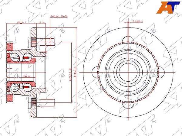 Ступичный узел Nissan Ad
