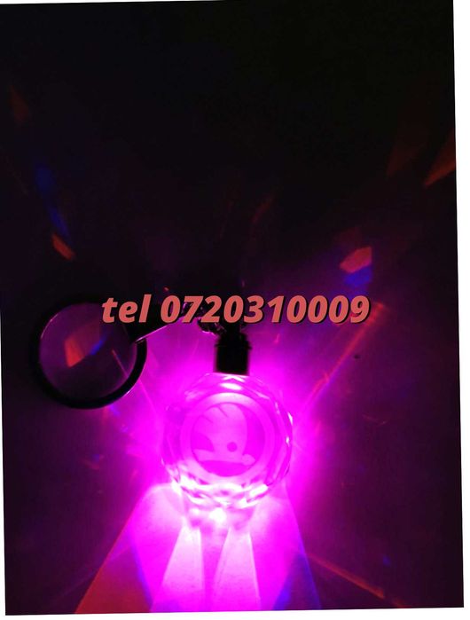 Breloc Sticla Cu Led 6 Culori Skoda