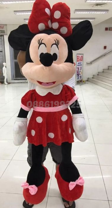 Голяма плюшена играчка Мини Маус, 110см Мики Маус плюшена играчка