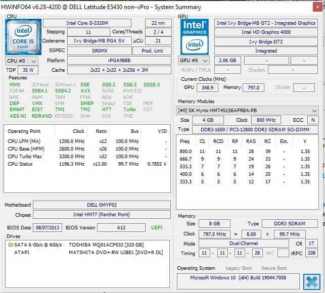 Laptop Dell E5430 I5 3320m Ram 8GB HDD/SSD 14 Inch