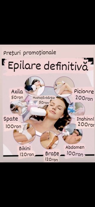 Servicii cosmetică si masaj si epilare definitivă