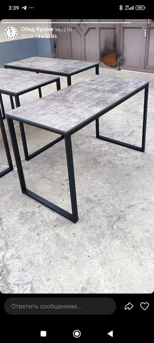 Лофт мебел. Парта