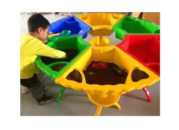 Стол пластиковый красочный песочный 1 штук-145х55 см В комплекте 6 шт