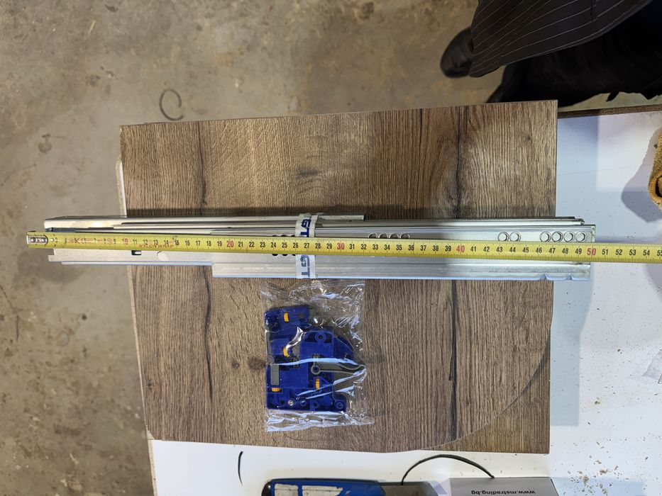 Телескопичен водач скрит монтаж c 3D планка GTV за 18 mm