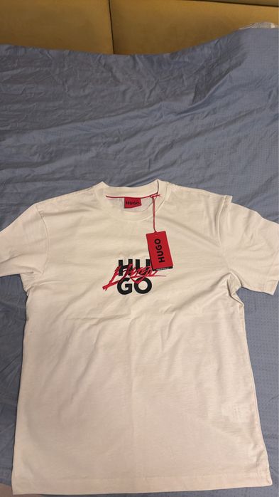 нова Бяла тениска Hugo