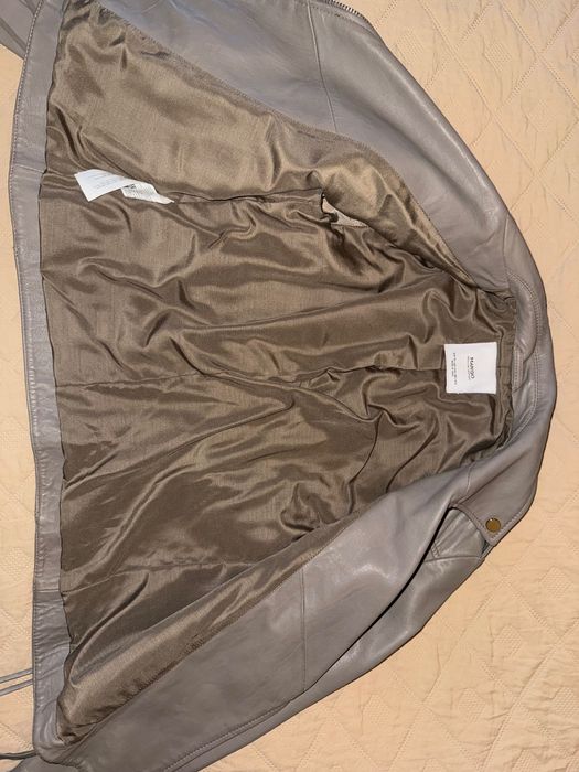 Яке Mango естествена кожа