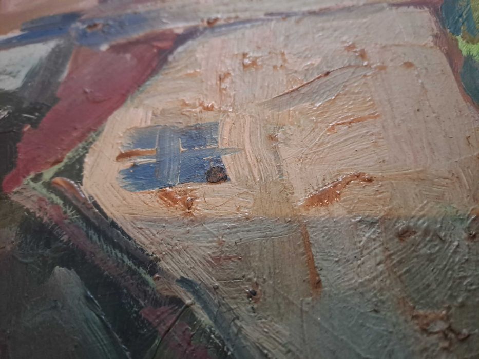 tablou pictura veche romaneasca  52/45 cm