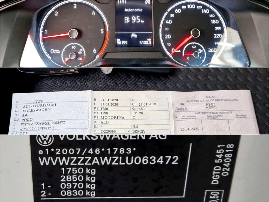 Polo 1.6 TDi. Consum 5.5%. 9999 €. Istoric reprez. TVA ded.