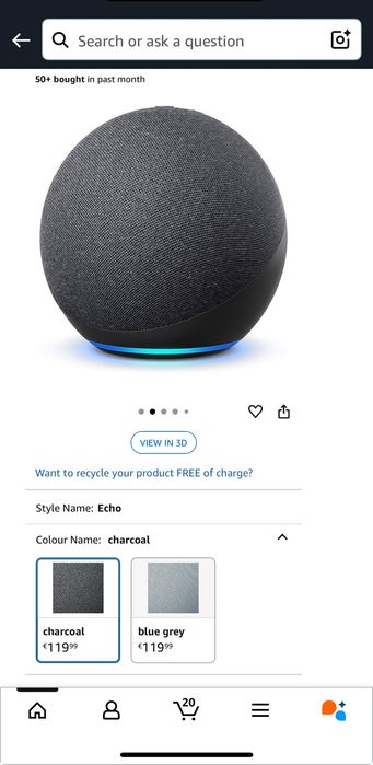 Boxa Smart Amazon Echo (newest gen)