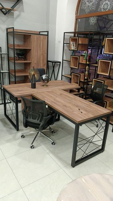 Комплект 3в1 руководителя слтиле лофт стол тумба стеллаж директора