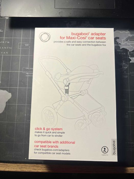 Scoica auto Maxi-Cosi Pebble 360 + Baza ISOFIX + Adaptor Bugaboo