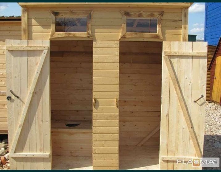Уличный Деревянные туалет для дачи