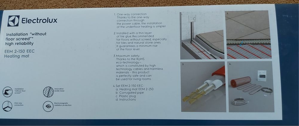 Covor încălzire în pardoseala Electrolux