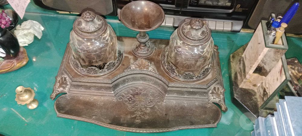Антиквариат чернильница германия с клеймом мастера и завода