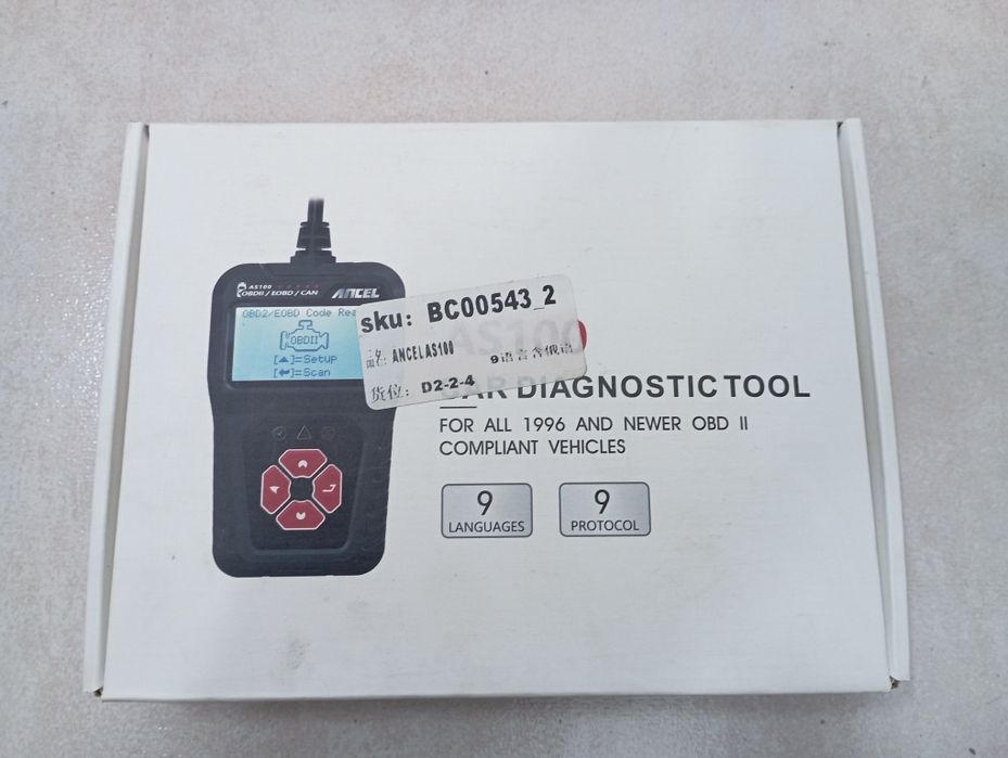 Ancel OBD2 диагностичен скенер, LCD екран, поддържа OBDII съвместими п