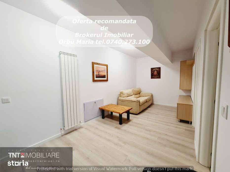 Apartament 2 camere open space de inchiriat bloc nou zona Tatarasi